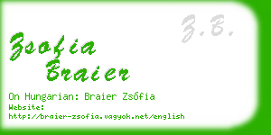 zsofia braier business card
