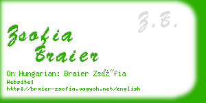 zsofia braier business card